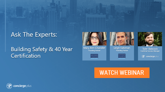 Webinar Building Safety & 40 Year Certification Concierge Plus