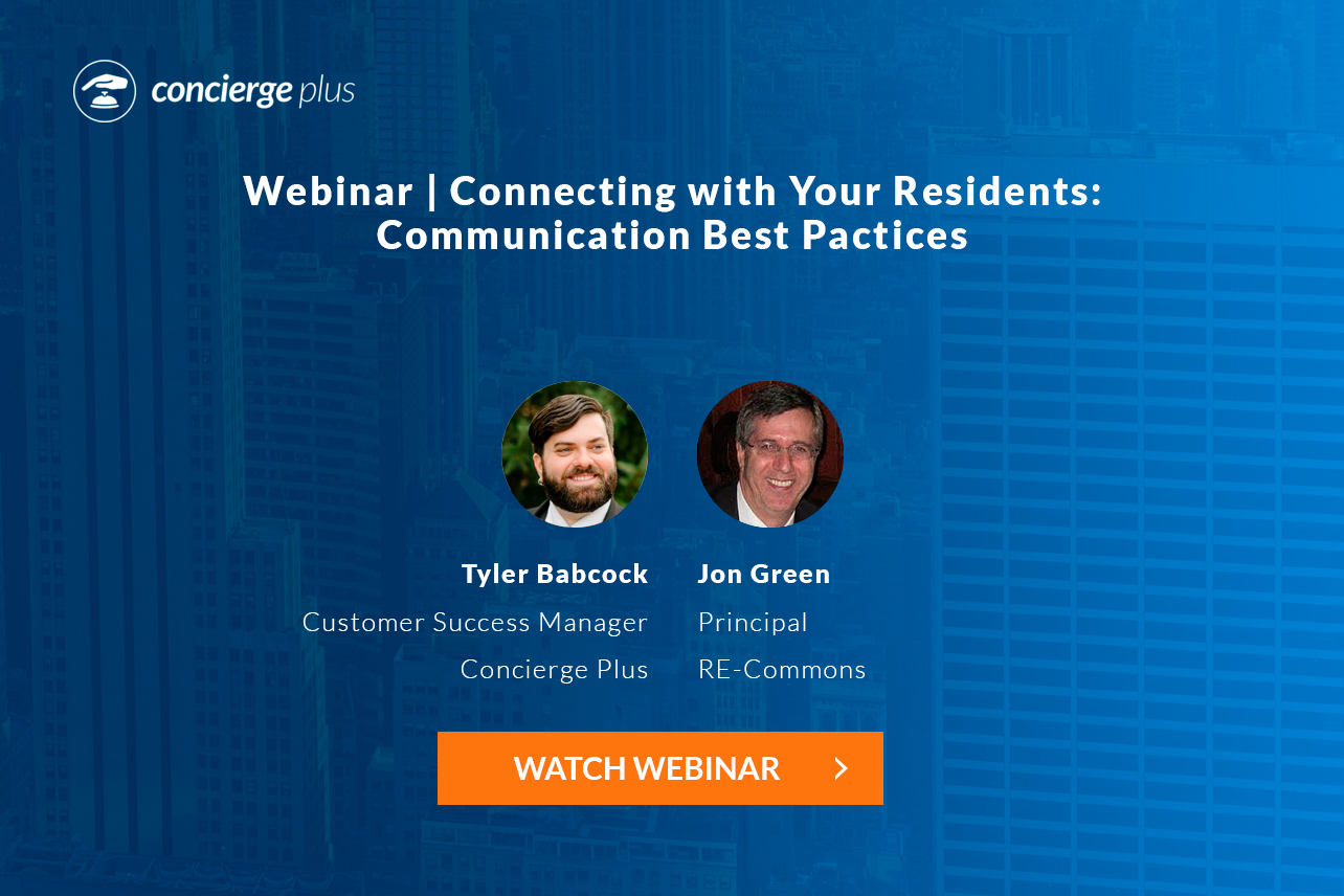 Connecting with your residents watch Webinar