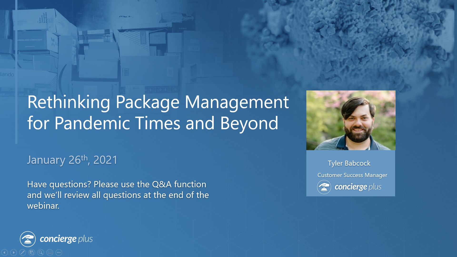 Rethinking Parcel Management for Pandemic Times and Beyond